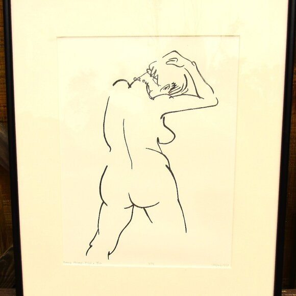 Micah Schwaberow Nude Woodblock Print "Bonney Through Thick and Thin"  Rare 9/49 - Picture 1 of 9